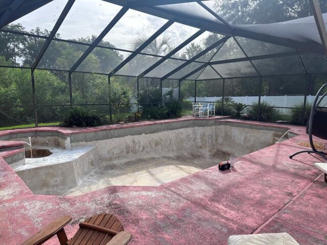 Another remodel done smoothly. Remove glass block. Fill in spa to make sun shelf new tile, resurface, pool interior, added to Nichless color, changing LED lights, new salt cell, removed old pool heater, and deck paint. #plastertechjax #newtile #quartsfinish #itcdeckpaint